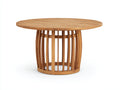 Table de jardin - Bois - 124x124x75 cm - Naturel - Style contemporain