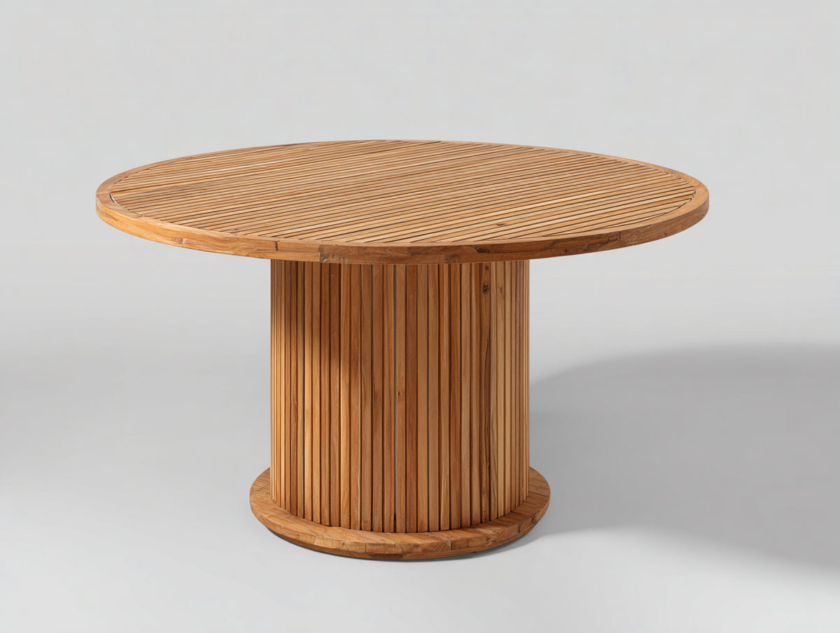 Table de jardin - Bois - 126x126x75 cm - Miel - Style minimaliste