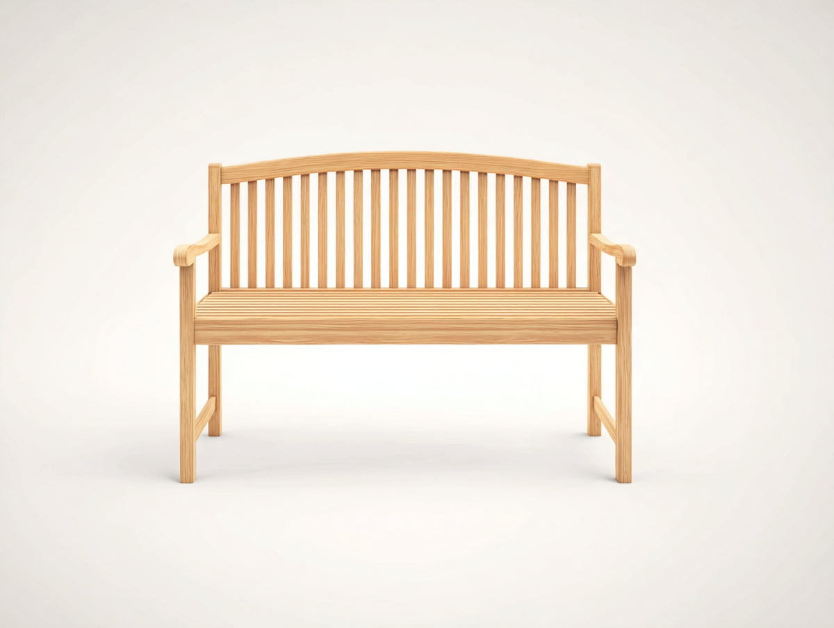 Banc de jardin - Bois - 122x57x89 cm - Naturel - Style minimaliste