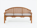 Banc de jardin - Bois-Tissu - 158x63x91 cm - Marron-Gris clair - Style rustique
